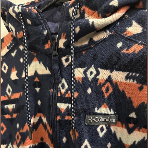 Columbia Quarter Zip patterned fleece sweatshirt - Picture 4 of 6